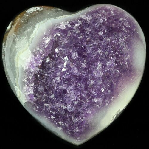 Purple Amethyst Crystal Heart - Uruguay #46201